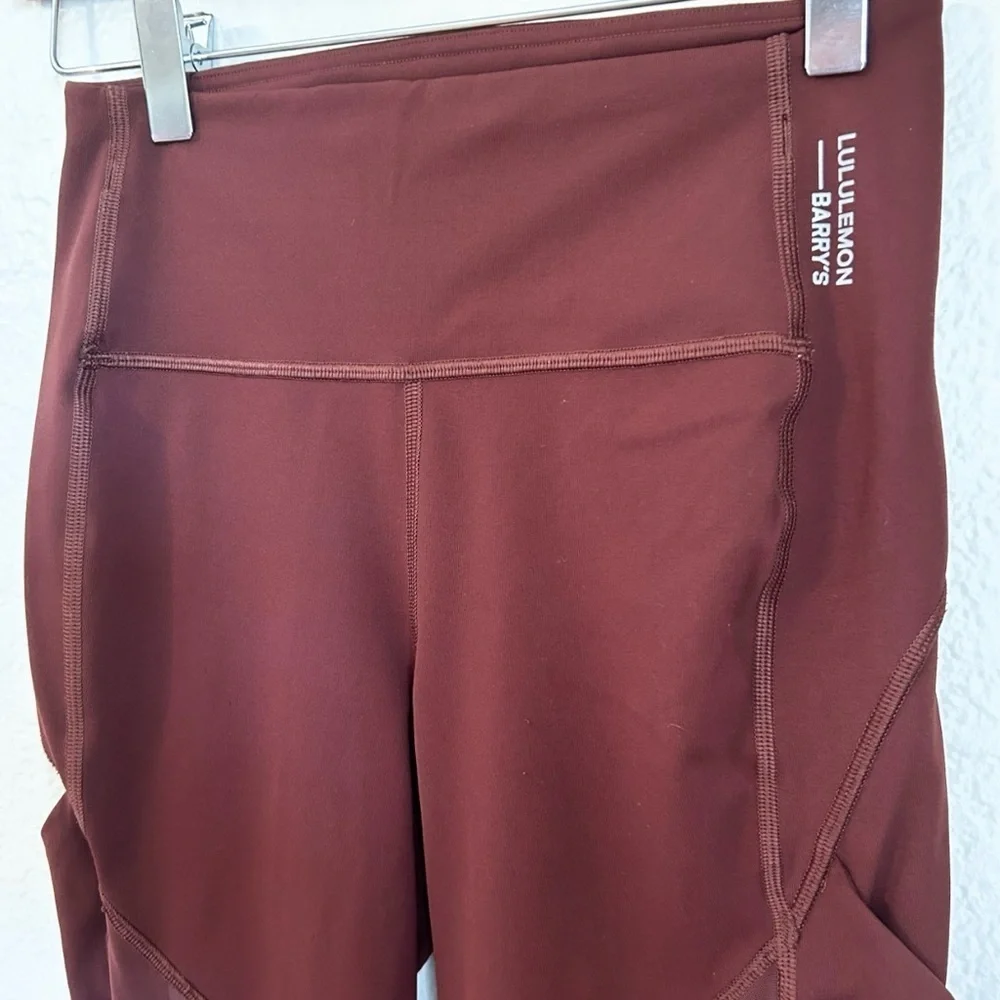 Lululemon X Barry’s Stronger as One High Rise Tight in Midnight Maroon, Size 4